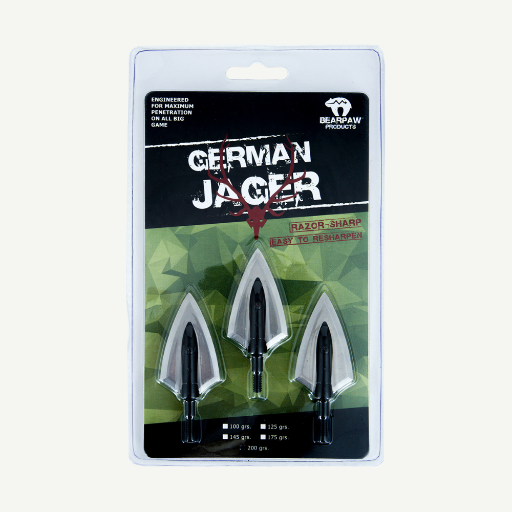 BEAR db EARページ no.1 Pack of 3 Broadhead German Jager – Bearpaw Products