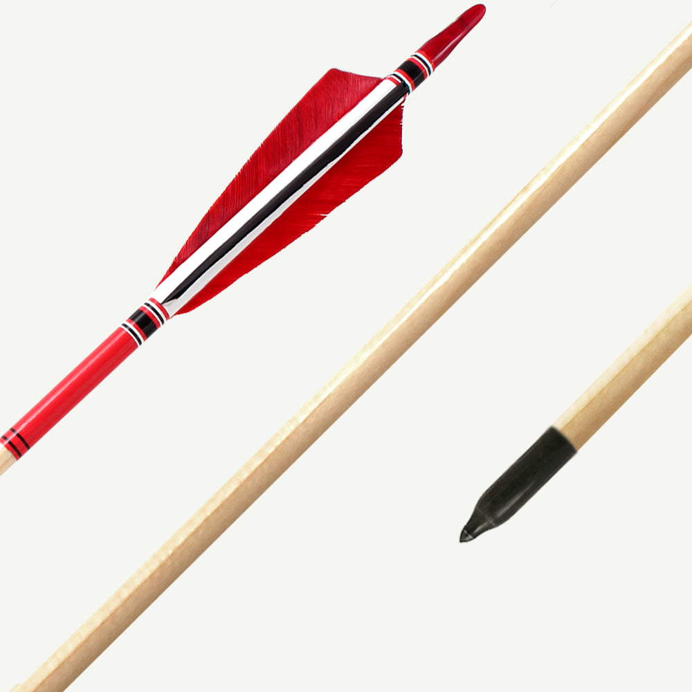 Deluxe Spruce Wood Arrow I 5/16 | Handcrafted Bearpaw Wooden Arrow