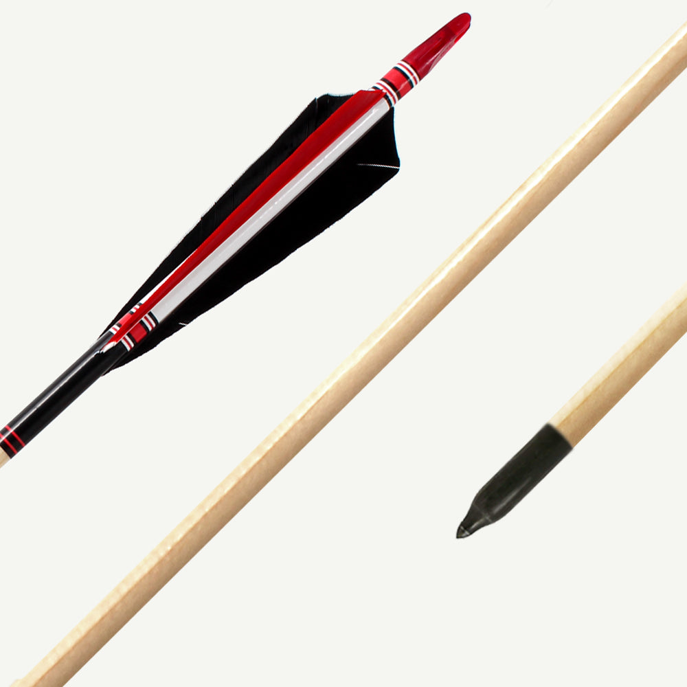 Deluxe Spruce Wood Arrow II 11/32 – Handcrafted Wooden Arrow by