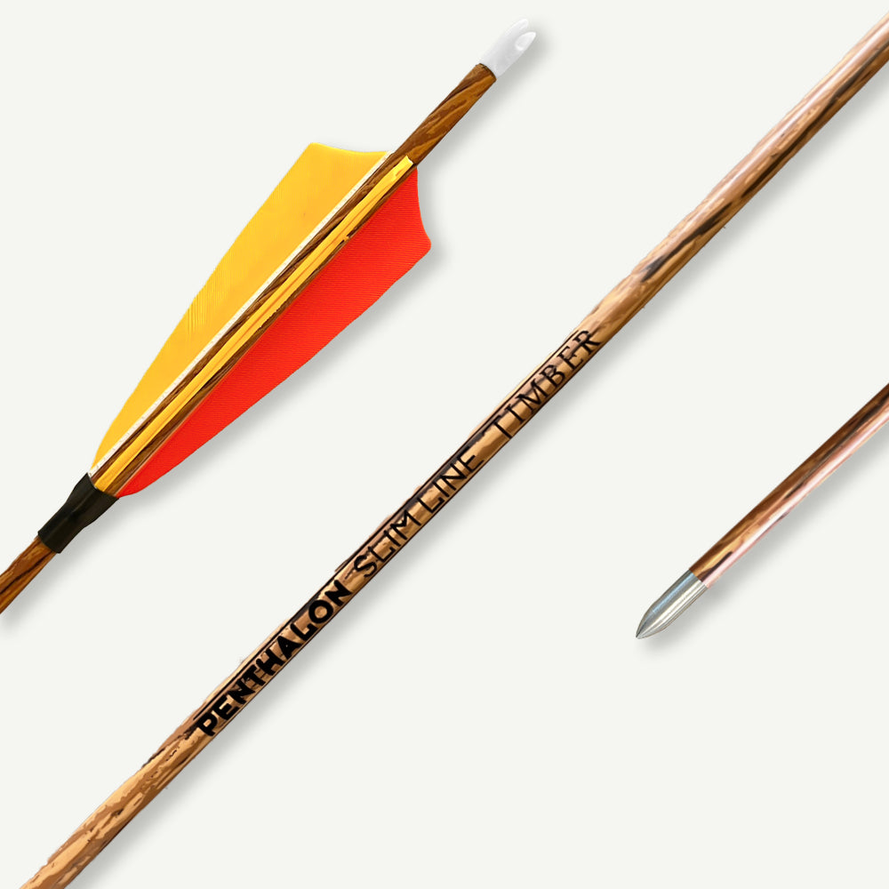 Penthalon Carbonpfeile Slim Line Timber Naturfedern 700