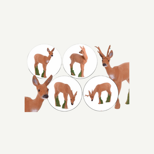 IBB 3D Tier Rehgruppe mit äsendem Rehbock