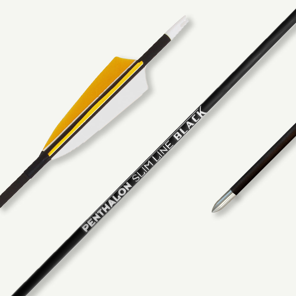 Penthalon Carbonpfeile Slim Line Black Naturfedern 500