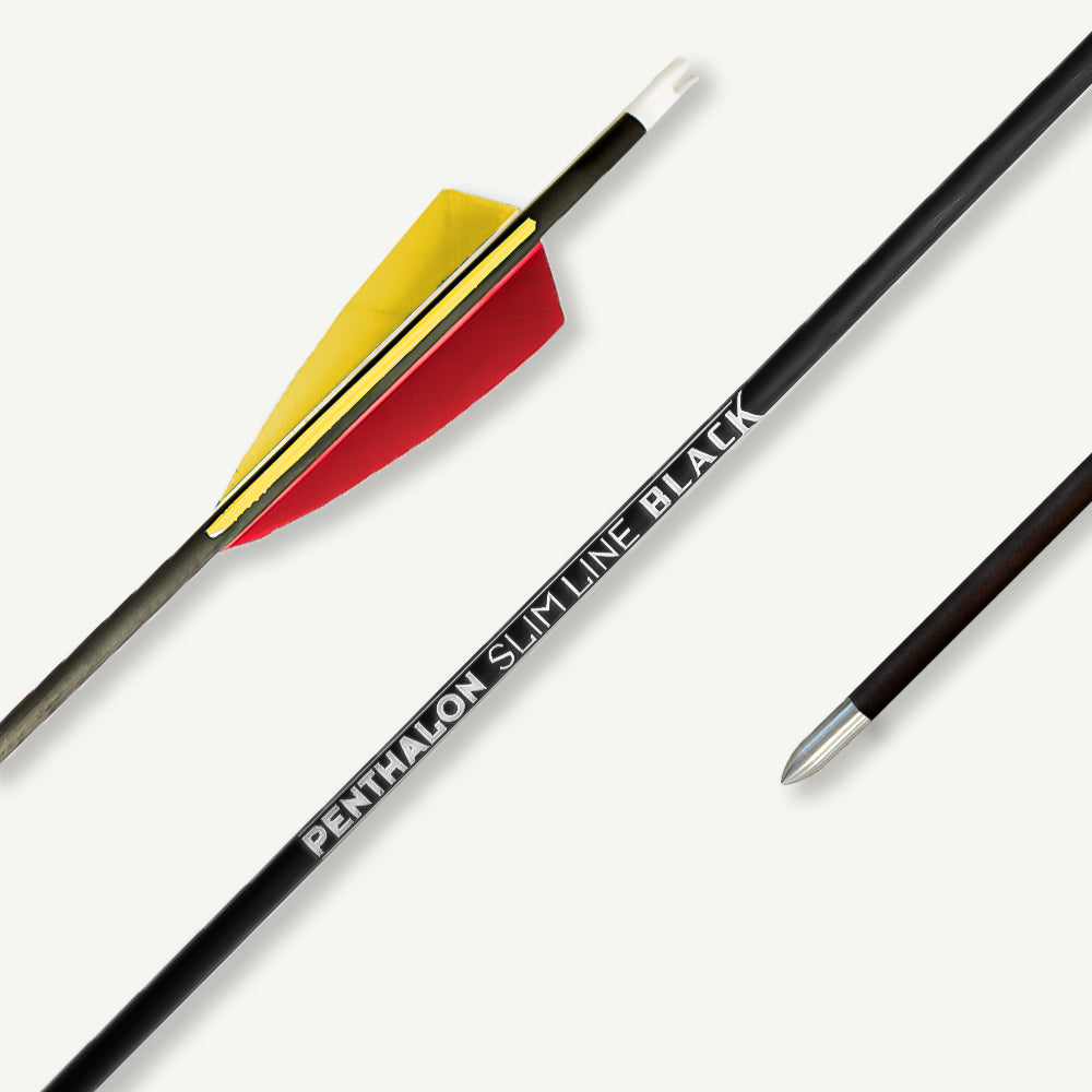 Penthalon Carbonpfeile Slim Line Black Naturfedern 1000