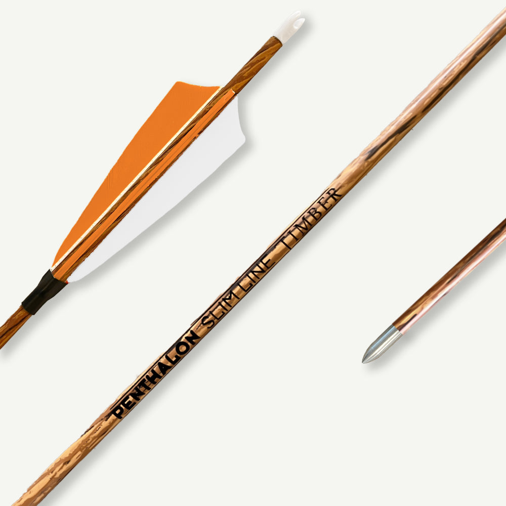 Penthalon Carbonpfeile Slim Line Timber Naturfedern 800