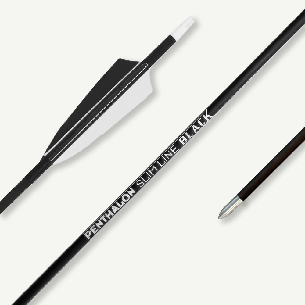 Penthalon Carbonpfeile Slim Line Black Naturfedern