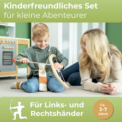 BOWRILLA Pfeil und Bogen Holzspielzeug