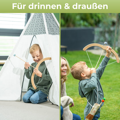 BOWRILLA Pfeil und Bogen Holzspielzeug