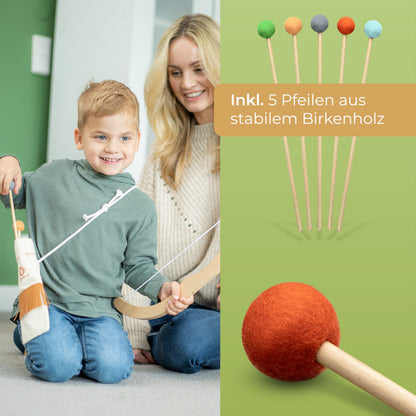 BOWRILLA Pfeil und Bogen Holzspielzeug