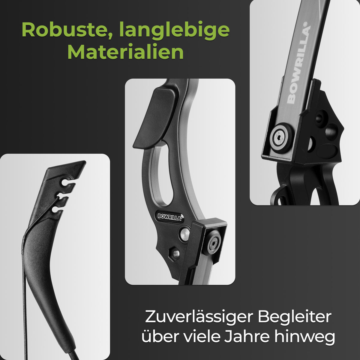 BOWRILLA Recurvebogen Set für Einsteiger ab 8 Jahren, 25 lbs, 6 Carbon-Hybrid Pfeile & 3 Zielscheiben
