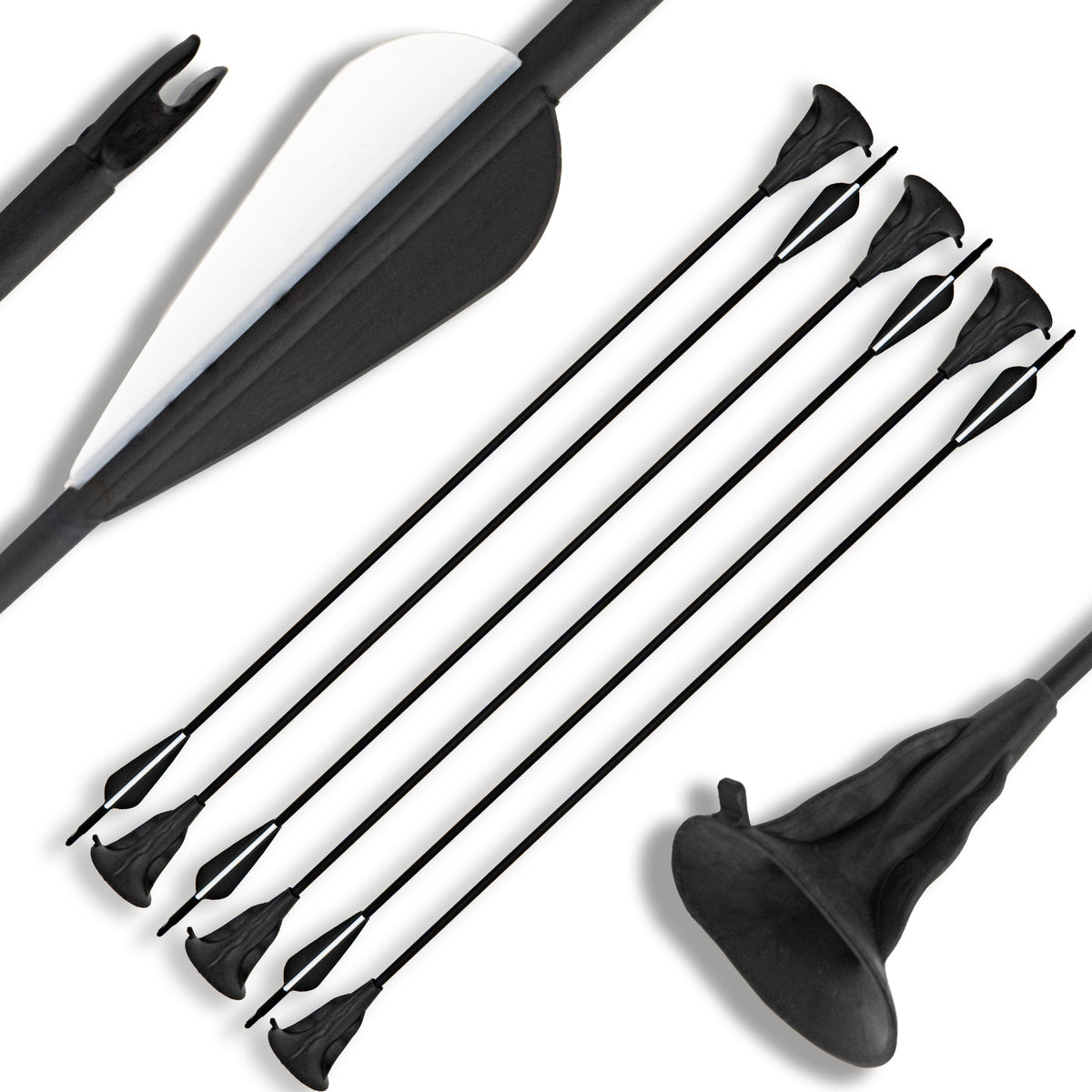 BOWRILLA 6er Set Pfeile mit Saugnapf