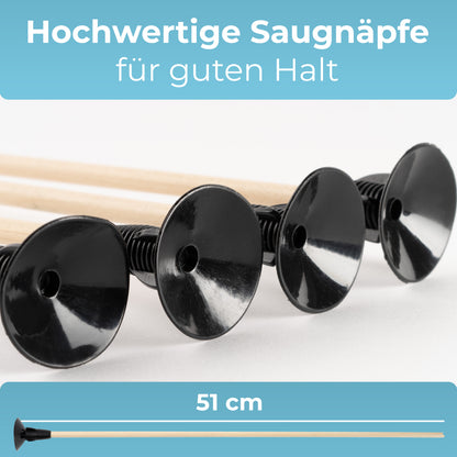 BOWRILLA 10 Stk. Holzpfeile mit Saugnapf, 52cm