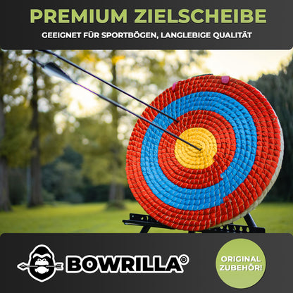 BOWRILLA Strohzielscheibe, 50x50x6 cm, 3-lagig