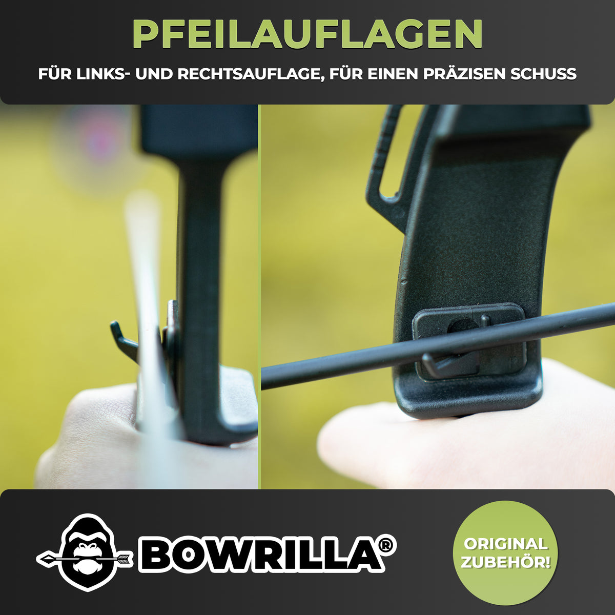 BOWRILLA 6 Stk. Pfeilauflage aus Kunststoff, universell und selbstklebend