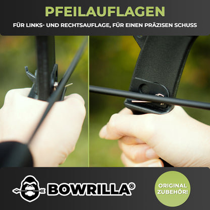BOWRILLA 6 Stk. magnetische Pfeilauflage aus Edelstahl, universell und selbstklebend