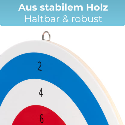 BOWRILLA Zielscheibe 40 cm – Holz & Acryl, für Saugnapfpfeile