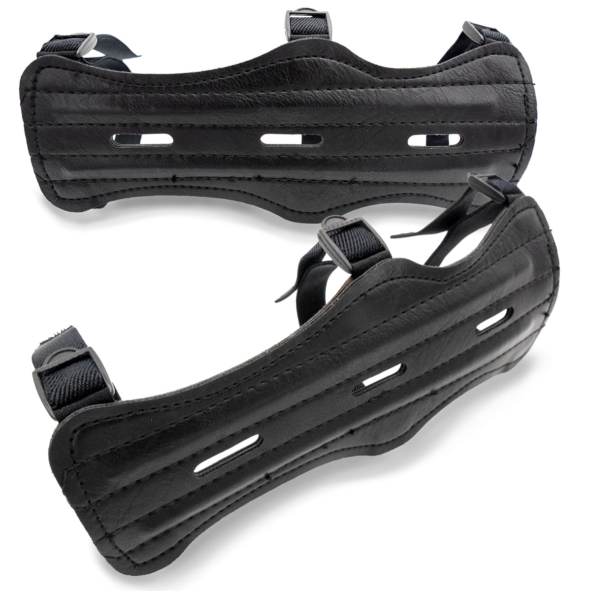 BOWRILLA Armschutz Junior – Verstellbar, Schwarz, Kunstleder
