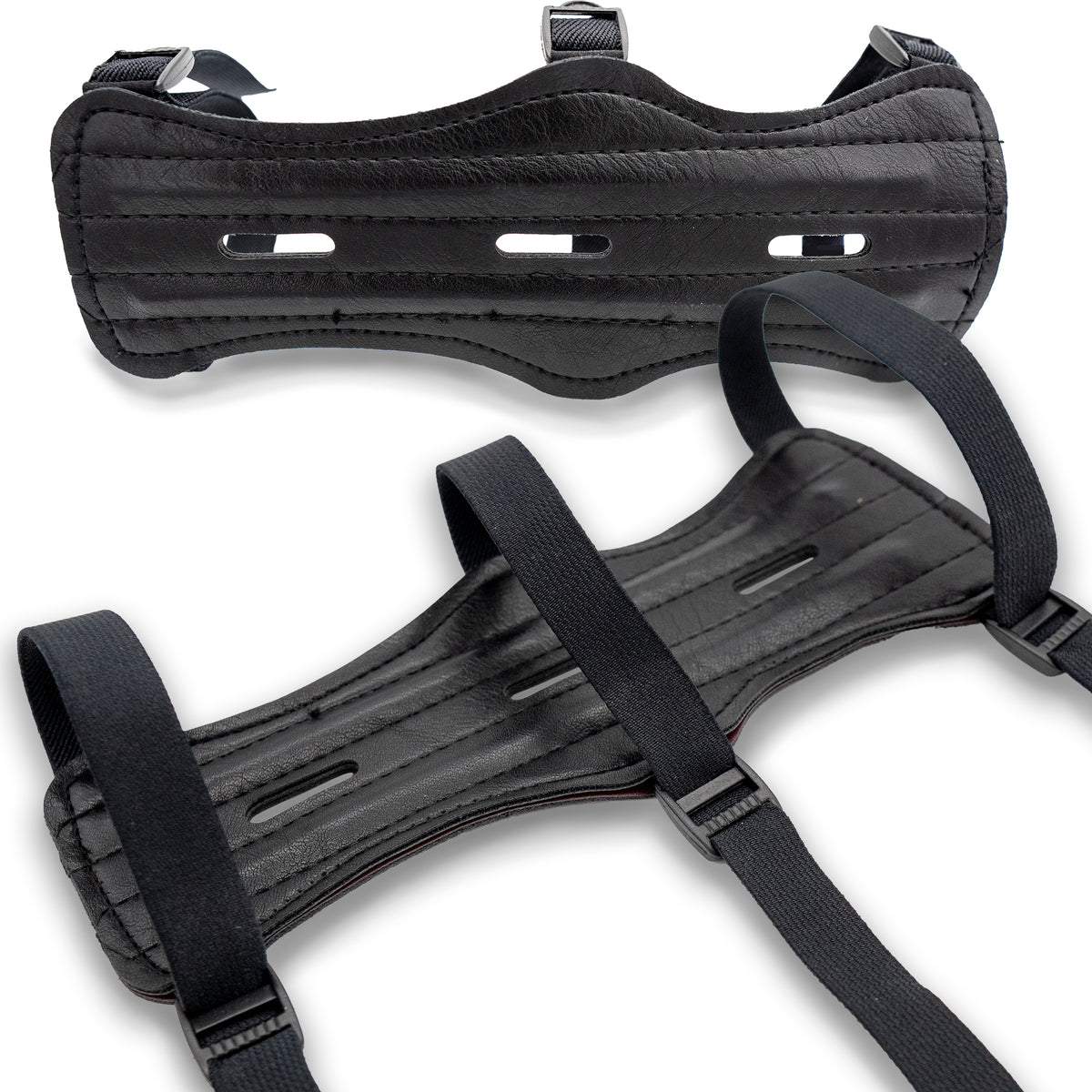 BOWRILLA Armschutz Junior – Verstellbar, Schwarz, Kunstleder