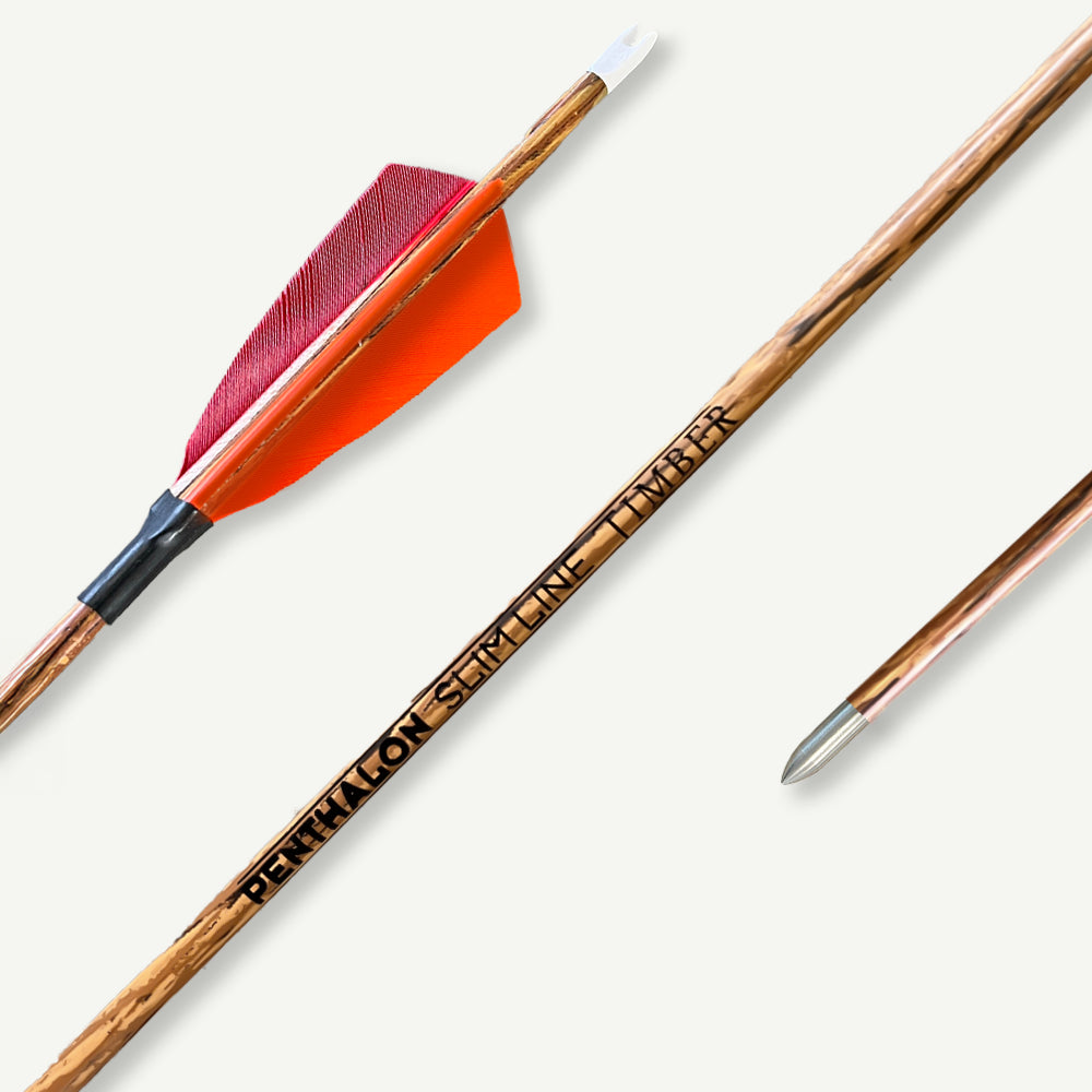 Penthalon Carbonpfeile Slim Line Timber Naturfedern