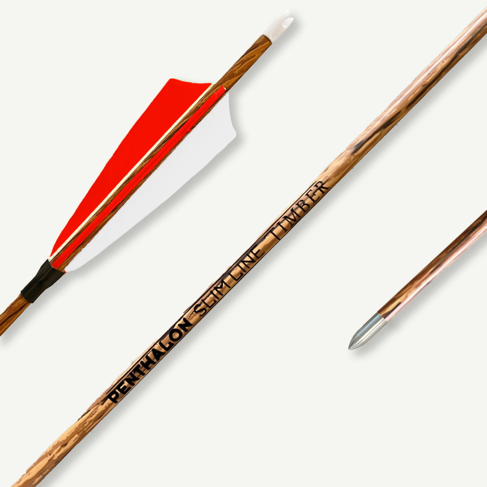 Penthalon Carbonpfeile Slim Line Timber Naturfedern