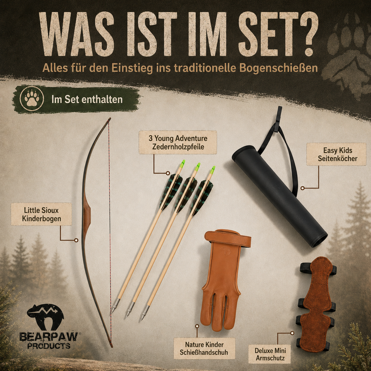 Penthalon Langbogen Set Kinder Little Sioux