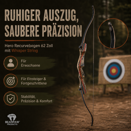 Penthalon Take Down Bogen Recurve Hero 62 Zoll