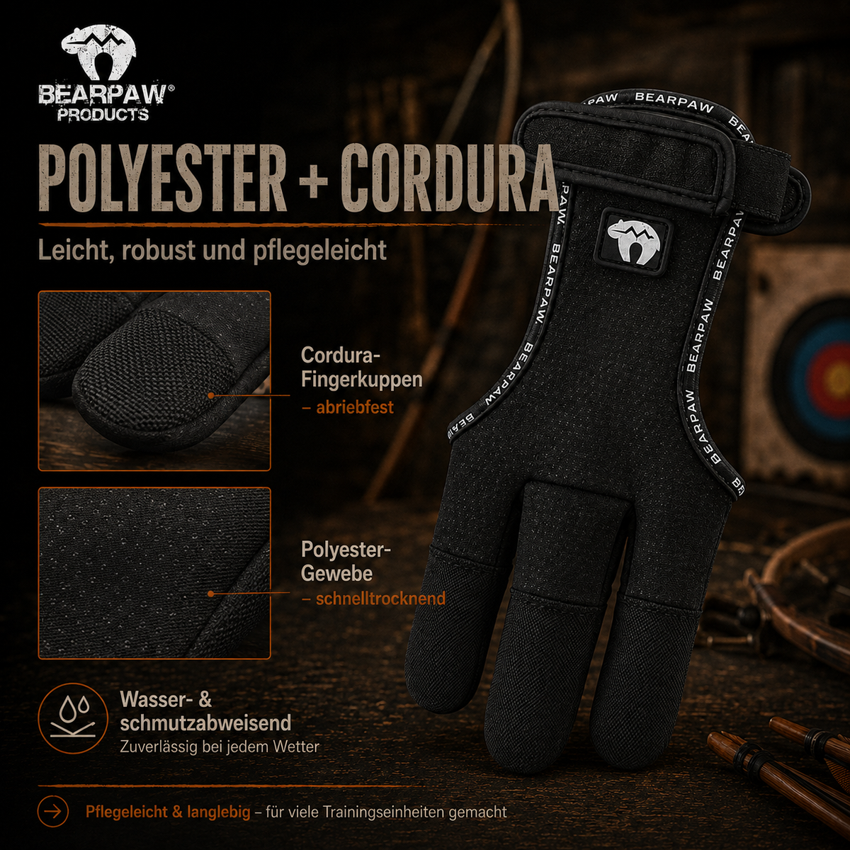 Schießhandschuh Dynamic Schwarz